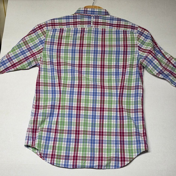 Banana Republic‎ Softwash Tailored Slim Fit Plaid Button Down Shirt L - Picture 3 of 7